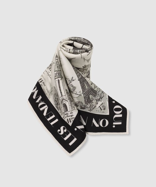 allureville(アルアバイル)の「マッププリントスカーフ(バンダナ/スカーフ・レディース・ブラック系その他/ミント・FREE)」の2枚目の写真