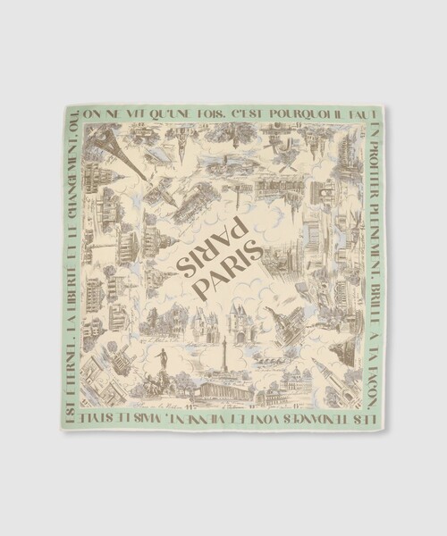 allureville(アルアバイル)の「マッププリントスカーフ(バンダナ/スカーフ・レディース・ブラック系その他/ミント・FREE)」の5枚目の写真