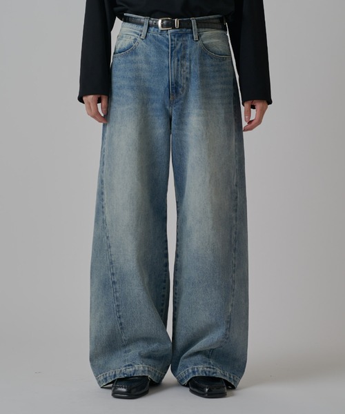 Lui's(ルイス)の「ワイドフィットデニムパンツ(デニムパンツ・メンズ・ブラック系その他2/インディゴブルー/ブラウン・30/34/32)」の18枚目の写真