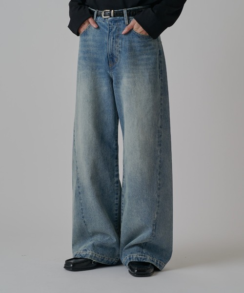 Lui's(ルイス)の「ワイドフィットデニムパンツ(デニムパンツ・メンズ・ブラック系その他2/インディゴブルー/ブラウン・30/34/32)」の20枚目の写真