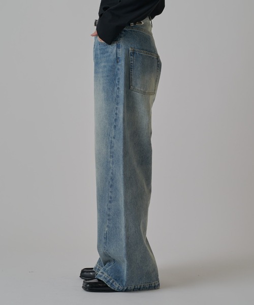 Lui's(ルイス)の「ワイドフィットデニムパンツ(デニムパンツ・メンズ・ブラック系その他2/インディゴブルー/ブラウン・30/34/32)」の21枚目の写真