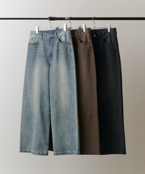 Lui's（ルイス）の「ワイドフィットデニムパンツ（デニムパンツ・メンズ・ブラック系その他2/インディゴブルー/ブラウン・30/34/32）」の10枚目の写真