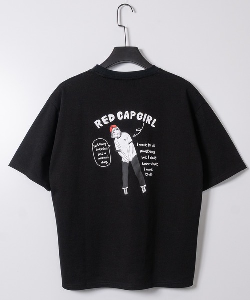 Red Cap Girl（レッドキャプガール）の「【a-r】〔RedCapGirl/レッドキャップガール〕裏配色天竺 イラストプリント 半袖Tシャツ 2WAY/ダブルフェイス（Tシャツ/カットソー・メンズ・アッシュグレー/ブラック/アイボリー・LARGE/MEDIUM）」の11枚目の写真