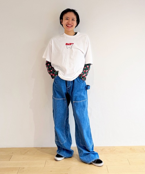 HOLIDAY（ホリデイ）の「SUPER FINE S/S T-SHIRT (NEKO) スーパーファインショートスリーブTシャツ (ネコ)（Tシャツ/カットソー・レディース・ホワイト・XL）」の9枚目の写真