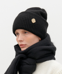 HALDEN（ハルデン）の「heavy wool knit beanie (C053_black)（ニットキャップ/ビーニー）」