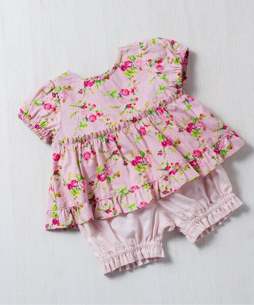 Boribon（ボリボン）の「【リンク】ローズガーデンミルキースーツ（その他ベビーウェア・キッズ・オフホワイト/ピンク・80/90/70）」の2枚目の写真