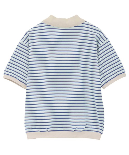Tiara(ティアラ)の「【STAR&STRIPE/スターアンドストライプ】ボーダーポロニット(SSMD-199M)(ニット/セーター・レディース・ブラウン/ブルー・FREE)」の3枚目の写真