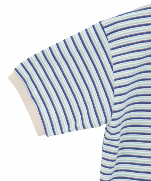 Tiara(ティアラ)の「【STAR&STRIPE/スターアンドストライプ】ボーダーポロニット(SSMD-199M)(ニット/セーター・レディース・ブラウン/ブルー・FREE)」の5枚目の写真