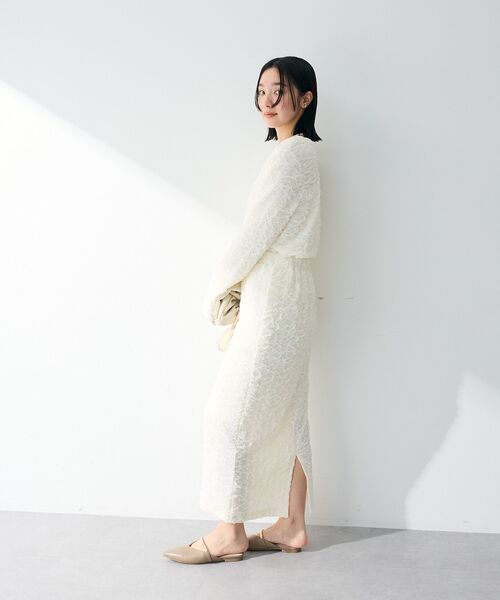 Green Parks(グリーンパークス)の「表面感ポコポコプルオーバー(Tシャツ/カットソー・レディース・ブラック/サックスブルー/ホワイト系その他2/ライトグレー・FREE)」の7枚目の写真