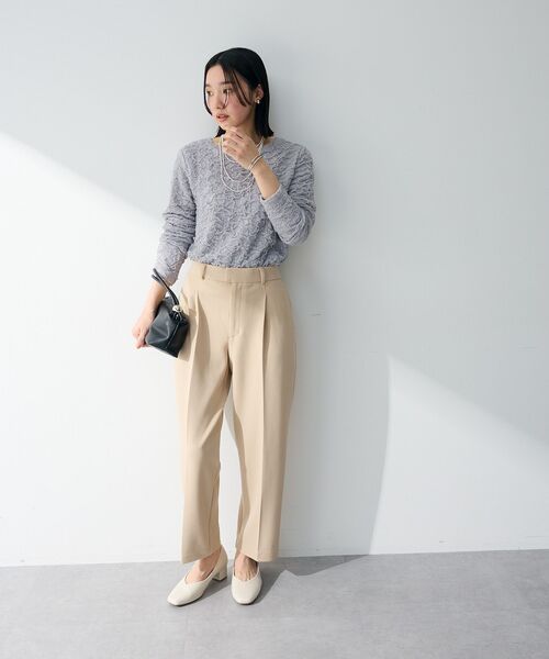 Green Parks(グリーンパークス)の「表面感ポコポコプルオーバー(Tシャツ/カットソー・レディース・ブラック/サックスブルー/ホワイト系その他2/ライトグレー・FREE)」の12枚目の写真