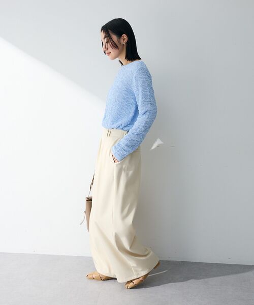 Green Parks(グリーンパークス)の「表面感ポコポコプルオーバー(Tシャツ/カットソー・レディース・ブラック/サックスブルー/ホワイト系その他2/ライトグレー・FREE)」の19枚目の写真