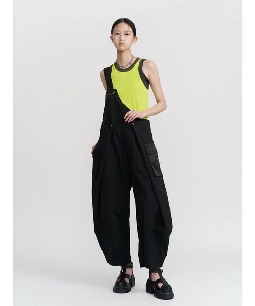 UN3D.(アンスリード)の「ONE SHOULDER COCOON AIO / ワンショルダーコクーンオールインワン(つなぎ/オールインワン・レディース・カーキ/ブラック・38/36)」の20枚目の写真