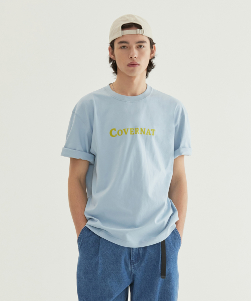 COVERNAT(カバーナット)の「センターロゴTシャツライトブルー(Tシャツ/カットソー・メンズ・その他・SMALL/MEDIUM/LARGE/X-LARGE/XX-LARGE/X-SMALL)」の1枚目の写真