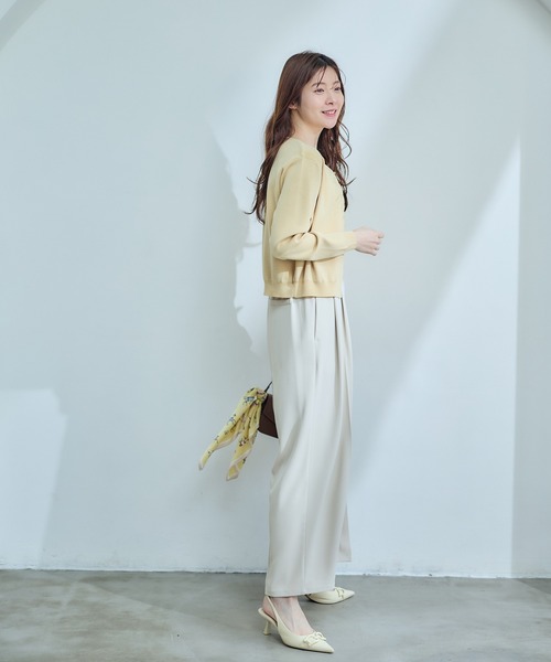 12Twelve Agenda（トゥエルブ　アジェンダ）の「2タックワイドパンツ（その他パンツ・レディース・ミント/ネイビー/アイボリー・S/M）」の9枚目の写真
