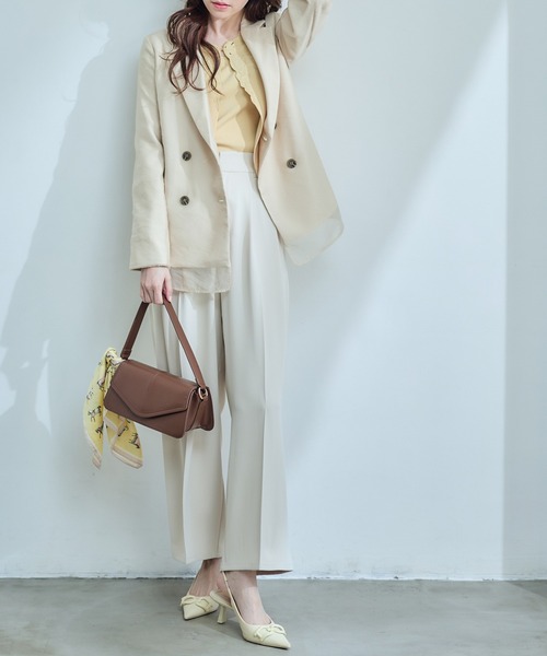 12Twelve Agenda（トゥエルブ　アジェンダ）の「2タックワイドパンツ（その他パンツ・レディース・ミント/ネイビー/アイボリー・S/M）」の11枚目の写真
