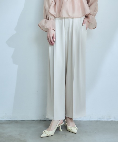 12Twelve Agenda（トゥエルブ　アジェンダ）の「2タックワイドパンツ（その他パンツ・レディース・ミント/ネイビー/アイボリー・S/M）」の15枚目の写真