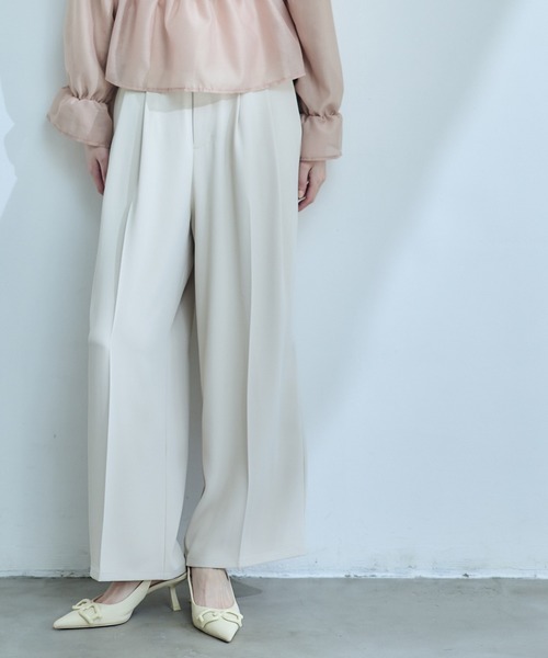 12Twelve Agenda（トゥエルブ　アジェンダ）の「2タックワイドパンツ（その他パンツ・レディース・ミント/ネイビー/アイボリー・S/M）」の14枚目の写真