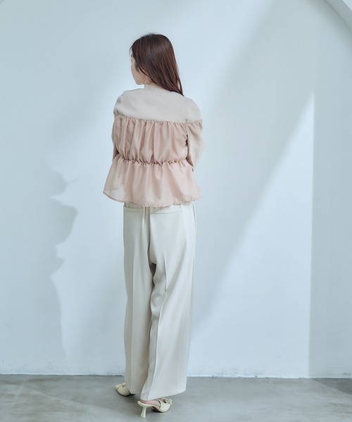 12Twelve Agenda（トゥエルブ　アジェンダ）の「2タックワイドパンツ（その他パンツ・レディース・ミント/ネイビー/アイボリー・S/M）」の17枚目の写真