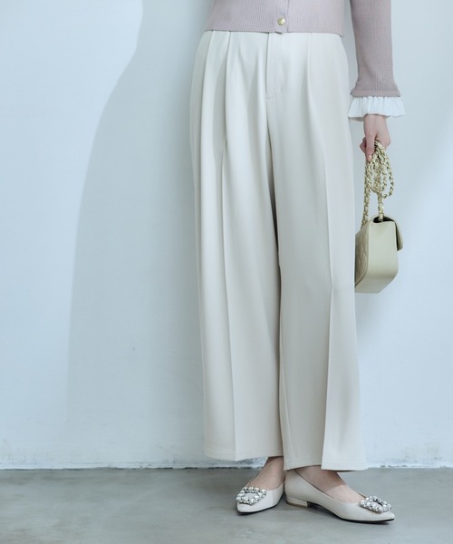 12Twelve Agenda（トゥエルブ　アジェンダ）の「2タックワイドパンツ（その他パンツ・レディース・ミント/ネイビー/アイボリー・S/M）」の19枚目の写真