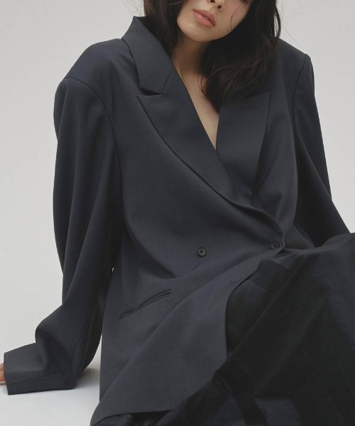 TODAYFUL(トゥデイフル)の「TODAYFUL Twill Double Jacket ツイルダブルジャケット/12620103(テーラードジャケット・レディース・ブルー系その他/グレイッシュベージュ・36/38)」の2枚目の写真