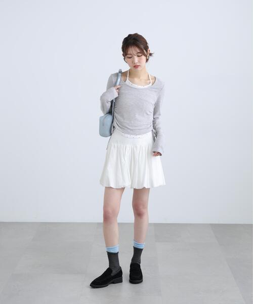 FREE'S MART（フリーズマート）の「◆ホルターネックレイヤードサイドドロストカットソー（Tシャツ/カットソー・レディース・ワンウォッシュ/グレー系その他/ブラウン/ベージュ・FREE）」の11枚目の写真