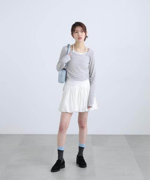 FREE'S MART（フリーズマート）の「◆ホルターネックレイヤードサイドドロストカットソー（Tシャツ/カットソー・レディース・ワンウォッシュ/グレー系その他/ブラウン/ベージュ・FREE）」の12枚目の写真