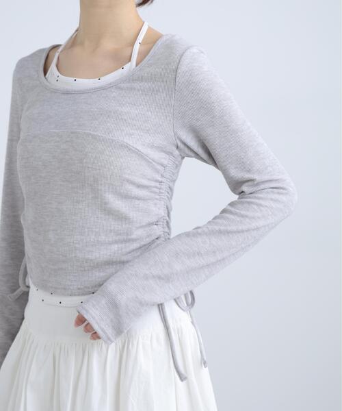 FREE'S MART(フリーズマート)の「◆ホルターネックレイヤードサイドドロストカットソー(Tシャツ/カットソー・レディース・ワンウォッシュ/グレー系その他/ブラウン/ベージュ・FREE)」の18枚目の写真