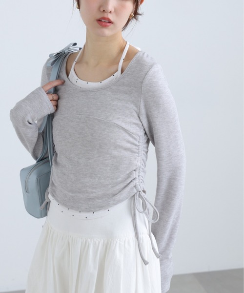 FREE'S MART（フリーズマート）の「◆ホルターネックレイヤードサイドドロストカットソー（Tシャツ/カットソー・レディース・ワンウォッシュ/グレー系その他/ブラウン/ベージュ・FREE）」の18枚目の写真