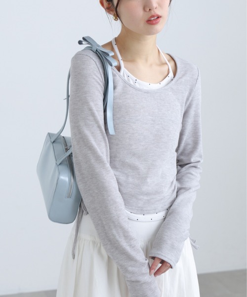 FREE'S MART（フリーズマート）の「◆ホルターネックレイヤードサイドドロストカットソー（Tシャツ/カットソー・レディース・ワンウォッシュ/グレー系その他/ブラウン/ベージュ・FREE）」の21枚目の写真