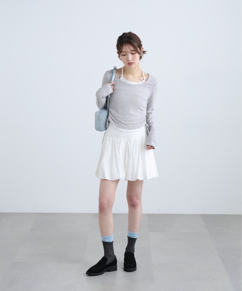 FREE'S MART（フリーズマート）の「◆ホルターネックレイヤードサイドドロストカットソー（Tシャツ/カットソー・レディース・ワンウォッシュ/グレー系その他/ブラウン/ベージュ・FREE）」の22枚目の写真