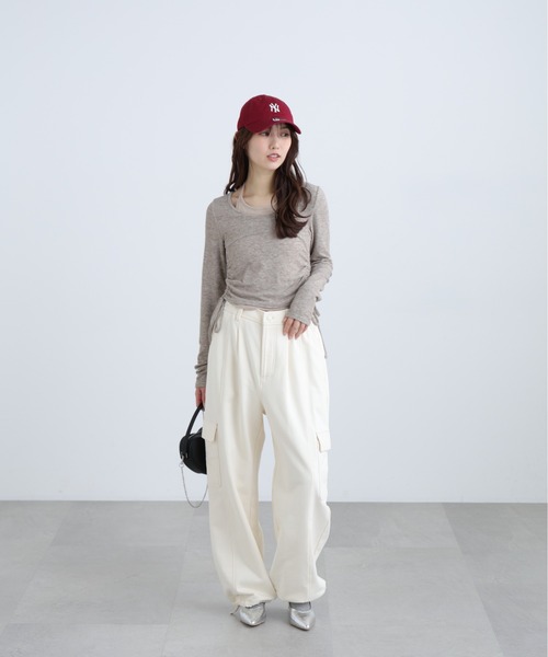 FREE'S MART（フリーズマート）の「◆ホルターネックレイヤードサイドドロストカットソー（Tシャツ/カットソー・レディース・ワンウォッシュ/グレー系その他/ブラウン/ベージュ・FREE）」の6枚目の写真