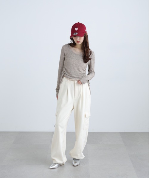 FREE'S MART（フリーズマート）の「◆ホルターネックレイヤードサイドドロストカットソー（Tシャツ/カットソー・レディース・ワンウォッシュ/グレー系その他/ブラウン/ベージュ・FREE）」の7枚目の写真