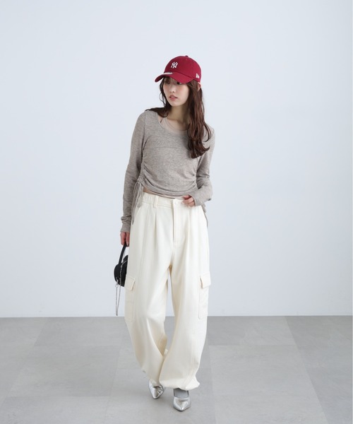 FREE'S MART（フリーズマート）の「◆ホルターネックレイヤードサイドドロストカットソー（Tシャツ/カットソー・レディース・ワンウォッシュ/グレー系その他/ブラウン/ベージュ・FREE）」の8枚目の写真