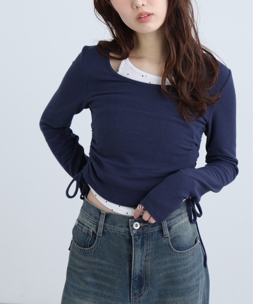 FREE'S MART（フリーズマート）の「◆ホルターネックレイヤードサイドドロストカットソー（Tシャツ/カットソー・レディース・ワンウォッシュ/グレー系その他/ブラウン/ベージュ・FREE）」の10枚目の写真