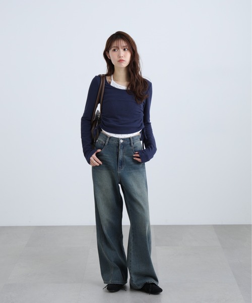 FREE'S MART（フリーズマート）の「◆ホルターネックレイヤードサイドドロストカットソー（Tシャツ/カットソー・レディース・ワンウォッシュ/グレー系その他/ブラウン/ベージュ・FREE）」の14枚目の写真