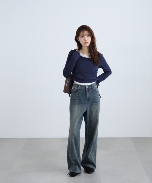 FREE'S MART（フリーズマート）の「◆ホルターネックレイヤードサイドドロストカットソー（Tシャツ/カットソー・レディース・ワンウォッシュ/グレー系その他/ブラウン/ベージュ・FREE）」の15枚目の写真