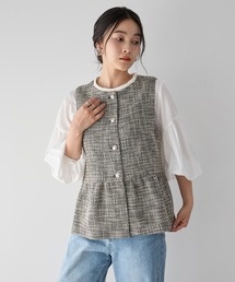 YECCA VECCA | ツイードペプラムジレ(ベスト)