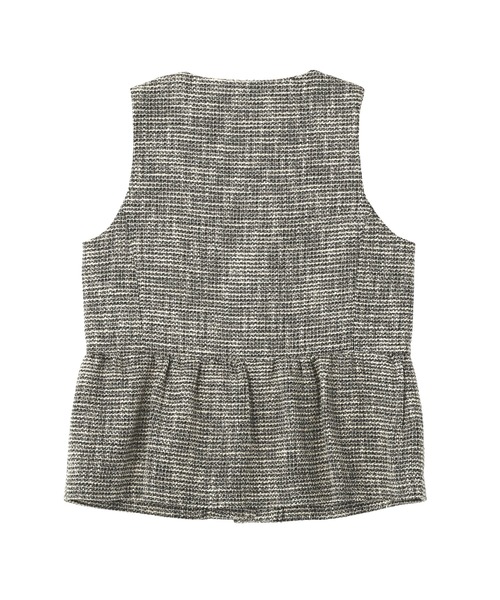 YECCA VECCA（イェッカヴェッカ）の「ツイードペプラムジレ（ベスト・レディース・オフホワイト/その他6・M）」の5枚目の写真