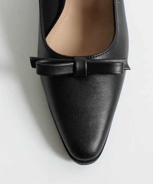 Fabby fabby(ファビィーファビィー)の「ダブルリボンミュールパンプス(パンプス・レディース・ブラック系その他/ピンク系その他/ベージュ系その他/ブルー系その他/オフホワイト/ブラック・MEDIUM/LARGE/SMALL)」の20枚目の写真