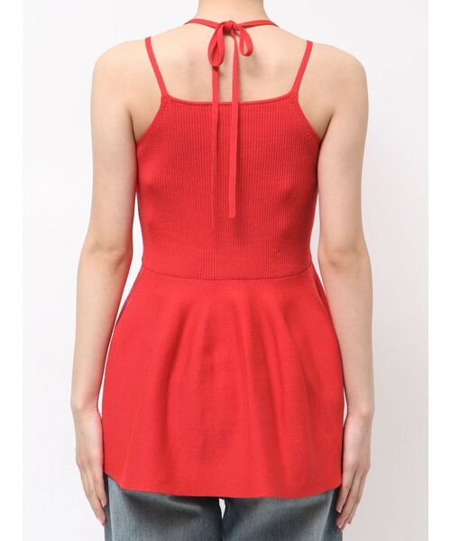 Ungrid（アングリッド）の「ペプラムデザインニットキャミ（キャミソール・レディース・レッド/アイボリー/チャコールグレー・FREE）」の12枚目の写真