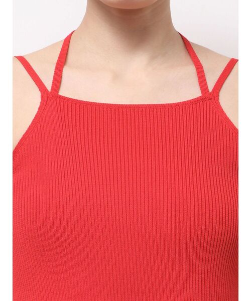 Ungrid（アングリッド）の「ペプラムデザインニットキャミ（キャミソール・レディース・レッド/アイボリー/チャコールグレー・FREE）」の13枚目の写真