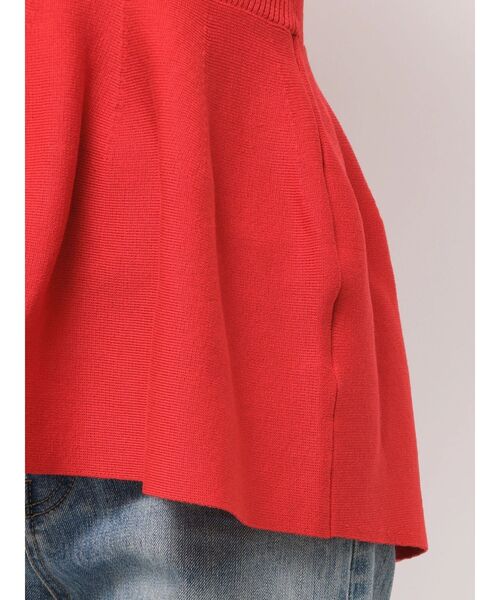 Ungrid（アングリッド）の「ペプラムデザインニットキャミ（キャミソール・レディース・レッド/アイボリー/チャコールグレー・FREE）」の15枚目の写真