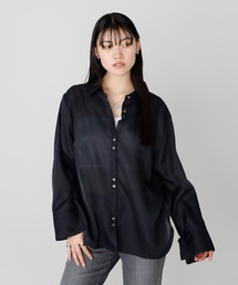 big cuffs sheer shirt /ビッグカフスシアーシャツ