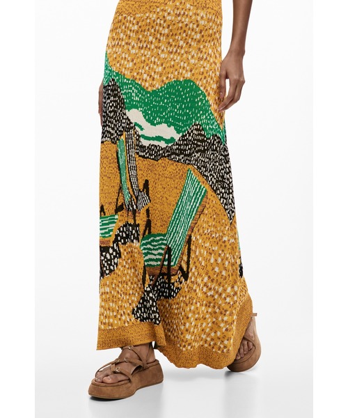 Desigual(デシグアル)の「リゾートグラフィックジャガードニットワンピース(ワンピース・レディース・イエロー・S/M/L/XL/XS)」の2枚目の写真