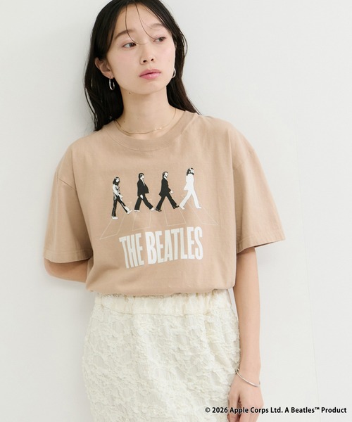 GOOD ROCK SPEED（グッドロックスピード）の「【GOOD ROCK SPEED / グッドロックスピード】THE BEATLES-T（Tシャツ/カットソー・レディース・チャコールグレー/ホワイト/ベージュ・FREE）」の8枚目の写真