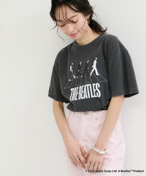 GOOD ROCK SPEED（グッドロックスピード）の「【GOOD ROCK SPEED / グッドロックスピード】THE BEATLES-T（Tシャツ/カットソー・レディース・チャコールグレー/ホワイト/ベージュ・FREE）」の12枚目の写真