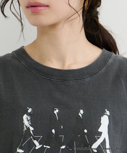 GOOD ROCK SPEED（グッドロックスピード）の「【GOOD ROCK SPEED / グッドロックスピード】THE BEATLES-T（Tシャツ/カットソー・レディース・チャコールグレー/ホワイト/ベージュ・FREE）」の17枚目の写真