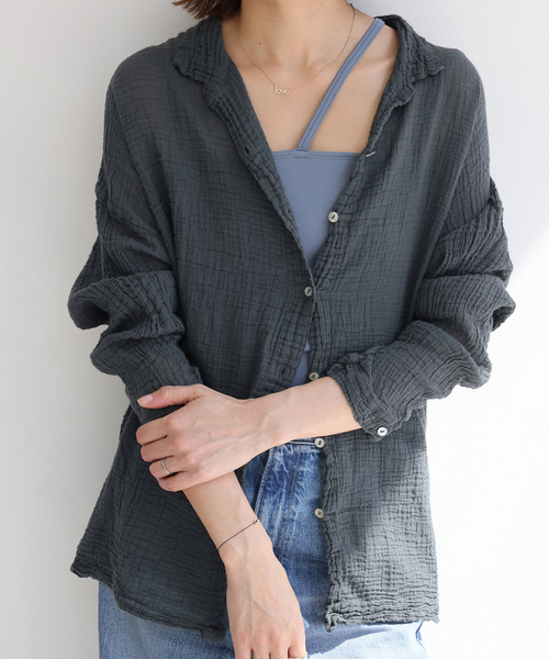 IENA(イエナ)の「LES ATELIERS FRANCAIS DE CONFECTION Blouse Desert PE26BLDESERTGDC(シャツ/ブラウス・レディース・ブラック系その他/アイボリー・FREE)」の11枚目の写真