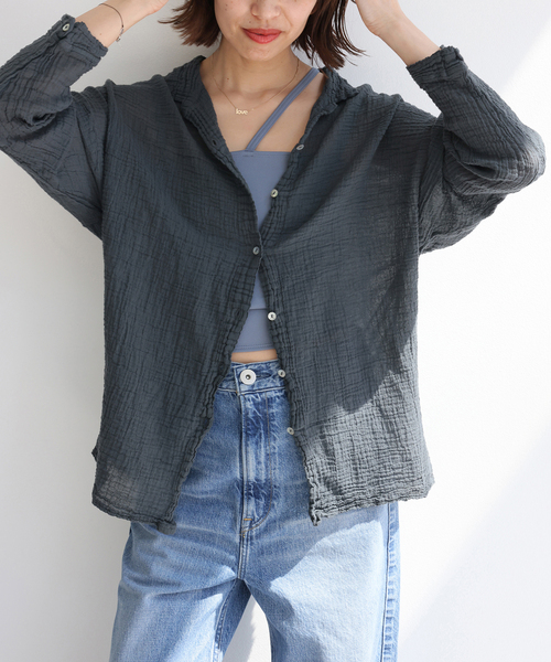IENA(イエナ)の「LES ATELIERS FRANCAIS DE CONFECTION Blouse Desert PE26BLDESERTGDC(シャツ/ブラウス・レディース・ブラック系その他/アイボリー・FREE)」の12枚目の写真