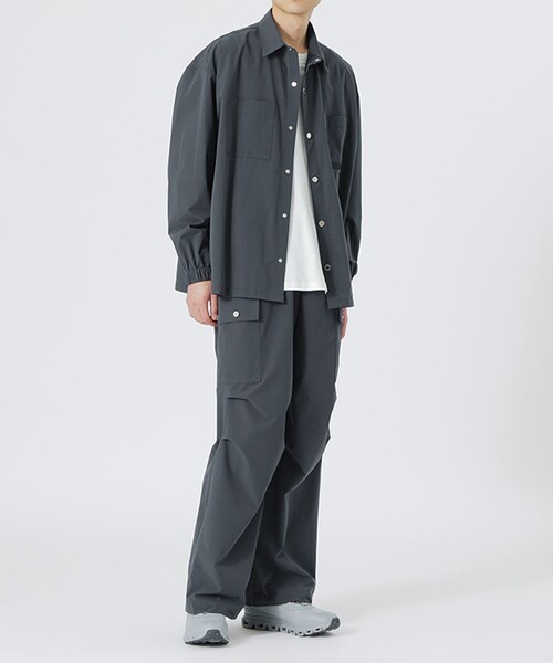 LOVELESS（ラブレス）の「LVLSアウトフィッターシャツ（シャツ/ブラウス・メンズ・ブラック/グレー系その他・L/M）」の5枚目の写真